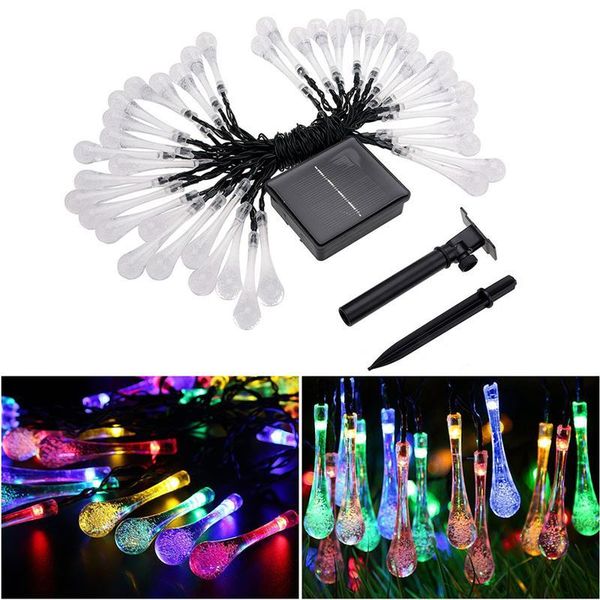 solar lamps 6.5m 30 led water drop string lights decorative for christmas tree home wedding party decoration (multi-color)
solar lamps 6.5m 30 led water drop string lights decorative for christmas tree home wedding party decoration (multi-color)