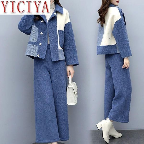 two piece dress 2 set plus size large pant suits women outfits warm thick winter blue coat jakcet suit matching elegant clothing, White
two piece dress 2 set plus size large pant suits women outfits warm thick winter blue coat jakcet suit matching elegant clothing, White