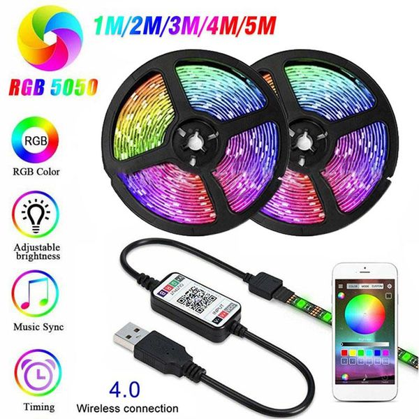 1m/2m/3m/4m/5m rgb led strip lights dc 5v usb tv back light smd flexible tape led ribbon bluetooth app intelligent remote
1m/2m/3m/4m/5m rgb led strip lights dc 5v usb tv back light smd flexible tape led ribbon bluetooth app intelligent remote