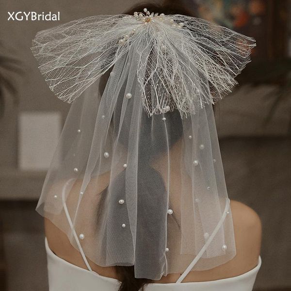 bridal veils simple short wedding arrival sell white net yarn polyester with beading for marriage accessories, Black
bridal veils simple short wedding arrival sell white net yarn polyester with beading for marriage accessories, Black