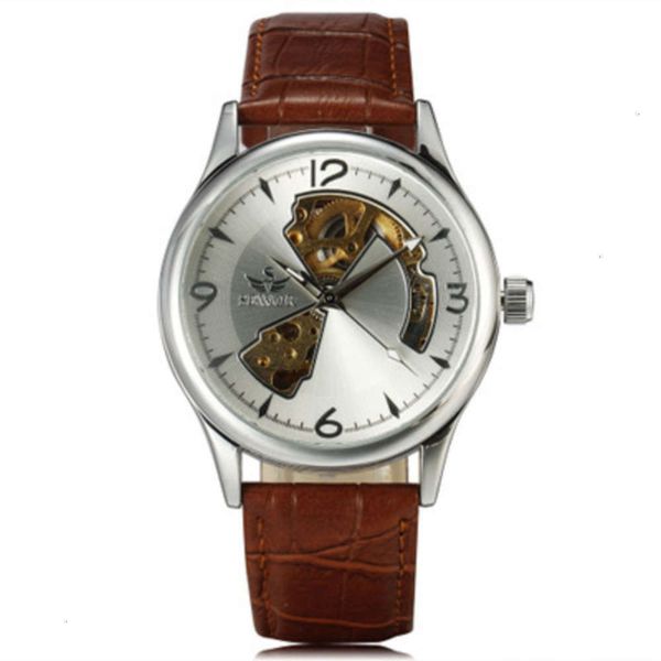 hollow mechanical watch mechanical men's watch fashion sewor high grade belt watch, Slivery;brown
hollow mechanical watch mechanical men's watch fashion sewor high grade belt watch, Slivery;brown