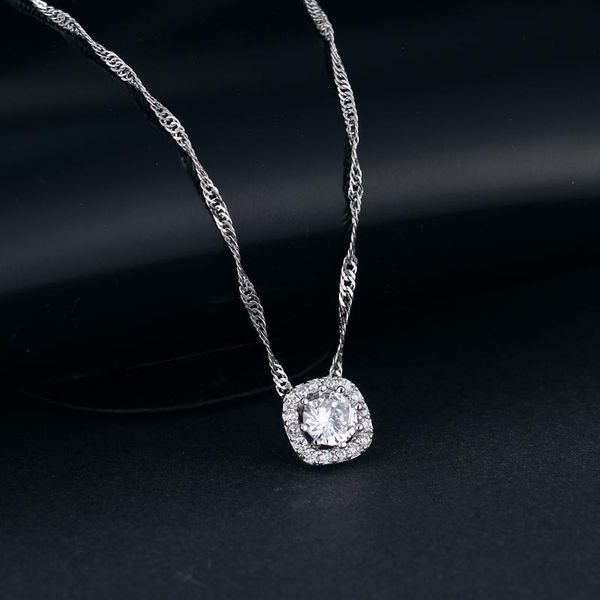 pendant necklaces shiny cubic zirconia designer charms square rectangle stone chain necklace jewelry, Silver
pendant necklaces shiny cubic zirconia designer charms square rectangle stone chain necklace jewelry, Silver