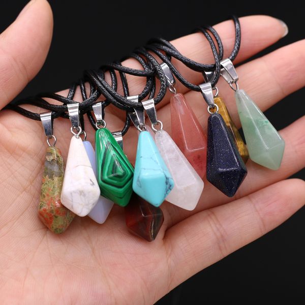 pendulum reiki healing crystal pendant energy stone quartz rope chain necklaces fashion women men jewelry wholesale, Silver
pendulum reiki healing crystal pendant energy stone quartz rope chain necklaces fashion women men jewelry wholesale, Silver