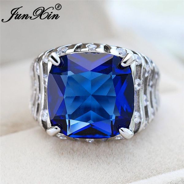 wedding rings male female big geometric stone ring 925 silver color blue crystal bands promise engagement for women men jewelry, Slivery;golden
wedding rings male female big geometric stone ring 925 silver color blue crystal bands promise engagement for women men jewelry, Slivery;golden