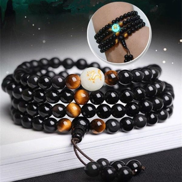 beaded, strands lovers bracelet obsidian luminous couple love multilayer mens buddhist beads dragon zodiac for women, Black
beaded, strands lovers bracelet obsidian luminous couple love multilayer mens buddhist beads dragon zodiac for women, Black