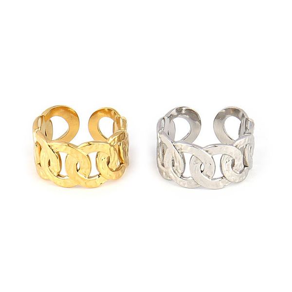 cluster rings stainless steel ring for women wide chain punk round geometric open finger gold charm jewelry, Golden;silver
cluster rings stainless steel ring for women wide chain punk round geometric open finger gold charm jewelry, Golden;silver