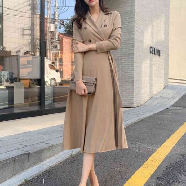 casual dresses elegant pleated women office dress solid breasted ladies blazer autumn spring long sleeve chic female party 3hfp, Black;gray
casual dresses elegant pleated women office dress solid breasted ladies blazer autumn spring long sleeve chic female party 3hfp, Black;gray