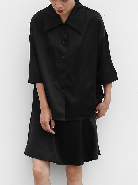 women's blouses & shirts jiunine original design silk lapel shirt mulberry loose 6-point sleeve thin casual summer dress, White
women's blouses & shirts jiunine original design silk lapel shirt mulberry loose 6-point sleeve thin casual summer dress, White