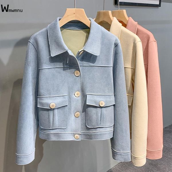 women's jackets elegant turn-down collar oxford short jacket women fashion pocket single breasted coat korean casual solid outw, Black;brown
women's jackets elegant turn-down collar oxford short jacket women fashion pocket single breasted coat korean casual solid outw, Black;brown
