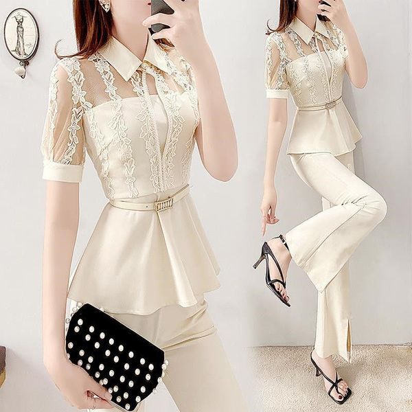 women's tracksuits 2021 summer women lace hollow out shirt + high waist long pant 2 piece set female two suit gentle outfits z232, Gray
women's tracksuits 2021 summer women lace hollow out shirt + high waist long pant 2 piece set female two suit gentle outfits z232, Gray
