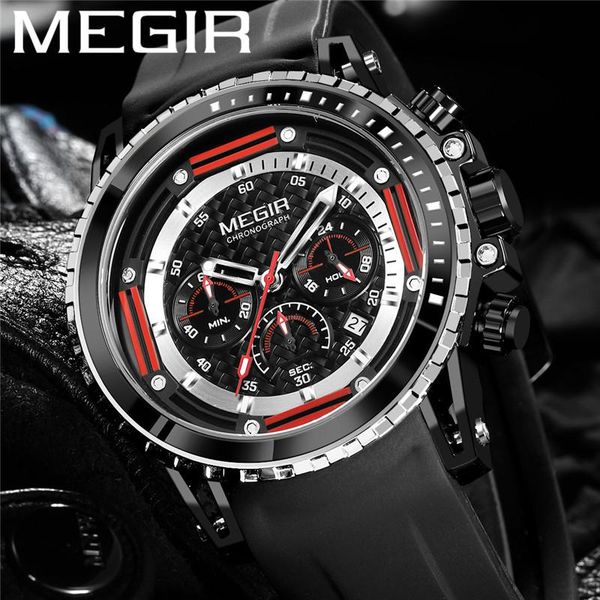 wristwatches megir watch men waterproof chronograph calendar military male clock black rubber man sport wristwatch gift 214, Slivery;brown
wristwatches megir watch men waterproof chronograph calendar military male clock black rubber man sport wristwatch gift 214, Slivery;brown