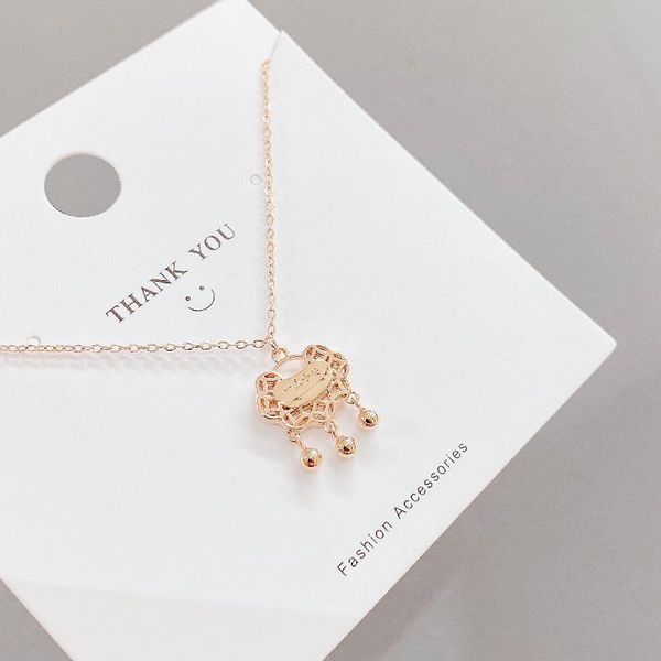 pendant necklaces long life lock necklace female bell personality retro style safety korean simple temperament tassel clavicle chain, Silver
pendant necklaces long life lock necklace female bell personality retro style safety korean simple temperament tassel clavicle chain, Silver