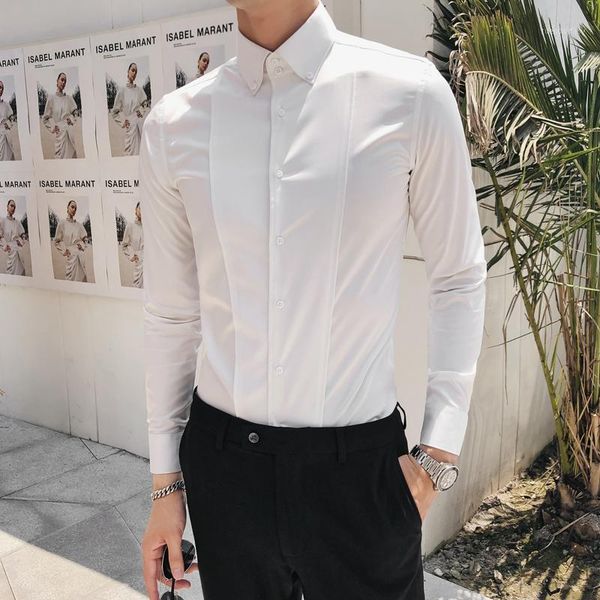 men's casual shirts 2021 autumn mens dress long-sleeved slim fit men shirt groomsman white black formal social camisa masculina1
men's casual shirts 2021 autumn mens dress long-sleeved slim fit men shirt groomsman white black formal social camisa masculina1