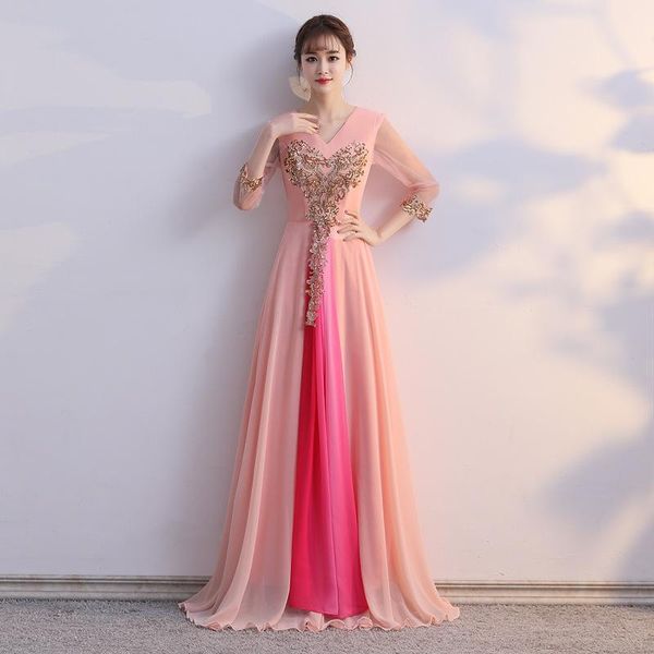 ethnic clothing spring choir show pleated dresses perspective chiffon long skirt women formal party dress exquisite appliques prom gown 4xl, Red
ethnic clothing spring choir show pleated dresses perspective chiffon long skirt women formal party dress exquisite appliques prom gown 4xl, Red