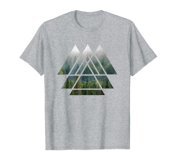 sacred geometry triangles - misty forest t shirt design, White;black
sacred geometry triangles - misty forest t shirt design, White;black