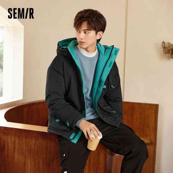 semir cotton et men fashion loose and warm casual coat contrast color hooded dign 2021 new trend, Black;white
semir cotton et men fashion loose and warm casual coat contrast color hooded dign 2021 new trend, Black;white