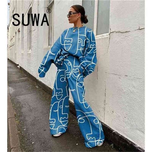 cool girl bf style streetwear spring autumn long sleeve oversized pullover high waist pants trousers two piece outfits 210525, White
cool girl bf style streetwear spring autumn long sleeve oversized pullover high waist pants trousers two piece outfits 210525, White