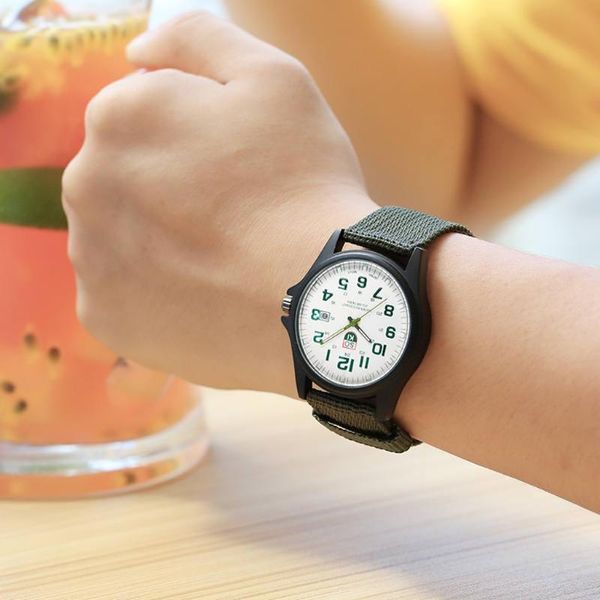 wristwatches fashion men's military watch men waterproof mechanical woven nylon belt calendar quartz automatic luminous clock relogio, Slivery;brown
wristwatches fashion men's military watch men waterproof mechanical woven nylon belt calendar quartz automatic luminous clock relogio, Slivery;brown