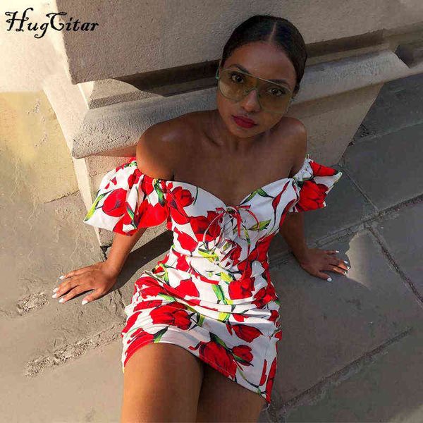 hugcitar 2021 off shoulder short sleeve bandgage floral print women streetwear fashion women strapless dress y1204, Black;gray
hugcitar 2021 off shoulder short sleeve bandgage floral print women streetwear fashion women strapless dress y1204, Black;gray