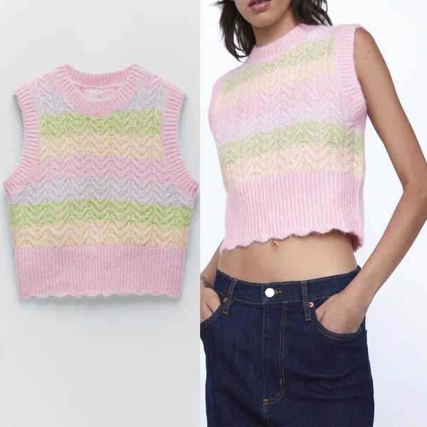 za striped knit vest sweater women sleeveless o neck ribbed cute cropped sweaters woman chic streetwear knitted 210602, White
za striped knit vest sweater women sleeveless o neck ribbed cute cropped sweaters woman chic streetwear knitted 210602, White