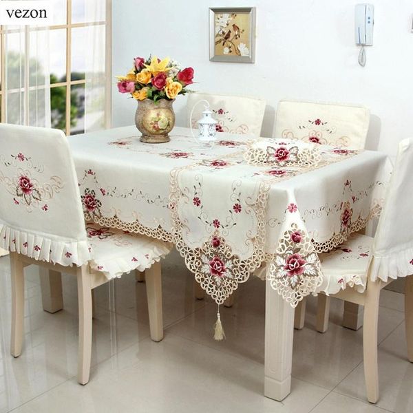 vezon embroidered table cloths elegant polyester satin floral embroidery tablecloth rose table cloth cover overlays home 
vezon embroidered table cloths elegant polyester satin floral embroidery tablecloth rose table cloth cover overlays home
