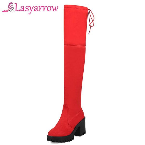 boots lasyarrow round toe thigh high platform shoes women lace up over the knee fashion casual thick bottom long, Black
boots lasyarrow round toe thigh high platform shoes women lace up over the knee fashion casual thick bottom long, Black