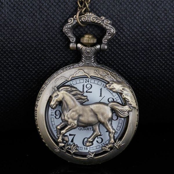 pocket watches hollow horse carved quartz watch necklace steampunk men women clock analog pendant direct sales, Slivery;golden
pocket watches hollow horse carved quartz watch necklace steampunk men women clock analog pendant direct sales, Slivery;golden