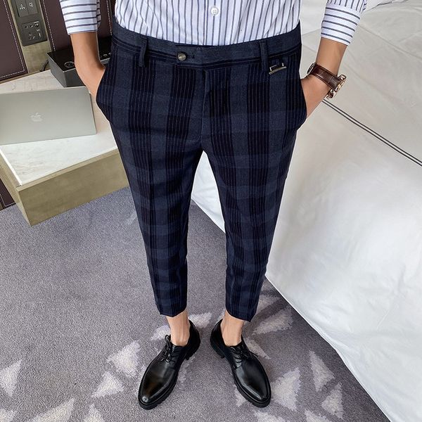 2021 summer men's suit plaid pants business dress pant ankle casual social office length streetwear l4lo, Black
2021 summer men's suit plaid pants business dress pant ankle casual social office length streetwear l4lo, Black