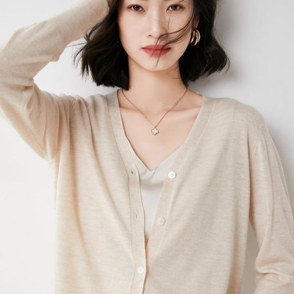 women's knits & tees 2021 spring and autumn worsted cashmere cardigan short loose thin wool sweater coat, White
women's knits & tees 2021 spring and autumn worsted cashmere cardigan short loose thin wool sweater coat, White