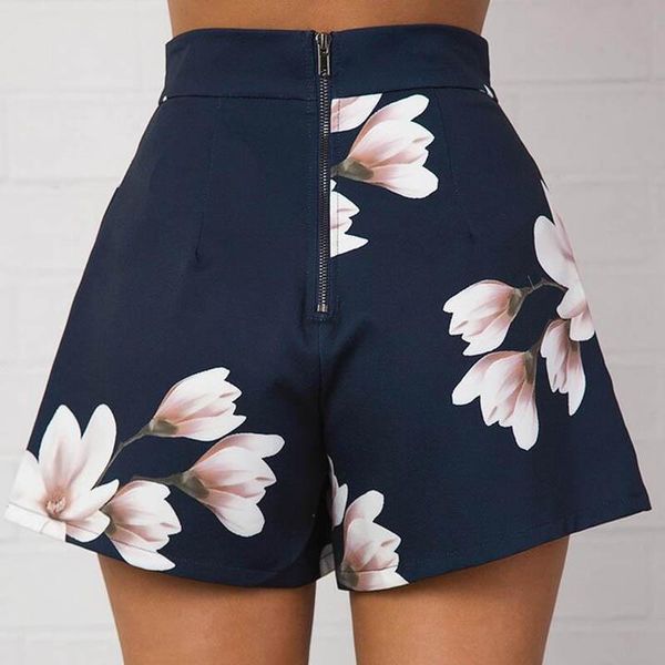 women's shorts summer women high waist zipped flowers printing girls casual wide leg short trouser js26, White;black
women's shorts summer women high waist zipped flowers printing girls casual wide leg short trouser js26, White;black