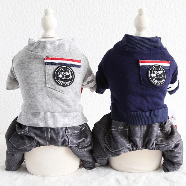 dog apparel 2021 autumn and winter est black cat picture pocket four-legged warm pet clothing blue grey colors clothes with jean trousers
dog apparel 2021 autumn and winter est black cat picture pocket four-legged warm pet clothing blue grey colors clothes with jean trousers