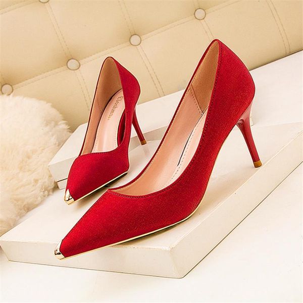 dress shoes women's metal pointed toe high heels silk shallow women pumps spring 7cm thin heel office lady plus size, Black
dress shoes women's metal pointed toe high heels silk shallow women pumps spring 7cm thin heel office lady plus size, Black