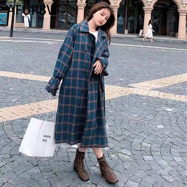 women's wool & blends 2021 women coat outerwear winter clothing fashion warm woolen female x long elegant double breasted plaid, Black
women's wool & blends 2021 women coat outerwear winter clothing fashion warm woolen female x long elegant double breasted plaid, Black