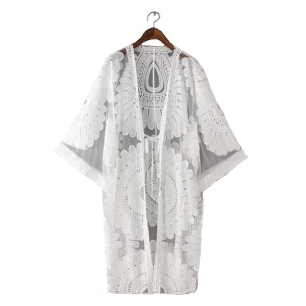 women's swimwear summer swimsuit lace hollow crochet beach bikini cover up 3/4 sleeve women dress white tunic shirt, White;black
women's swimwear summer swimsuit lace hollow crochet beach bikini cover up 3/4 sleeve women dress white tunic shirt, White;black