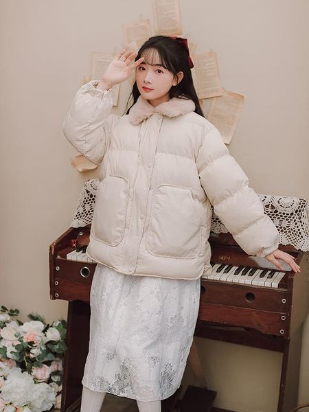 women's wool & blends 2021 winter female korean fashion warm short bread cotton clothes all-match solid color big pocket fur collar swe, Black
women's wool & blends 2021 winter female korean fashion warm short bread cotton clothes all-match solid color big pocket fur collar swe, Black