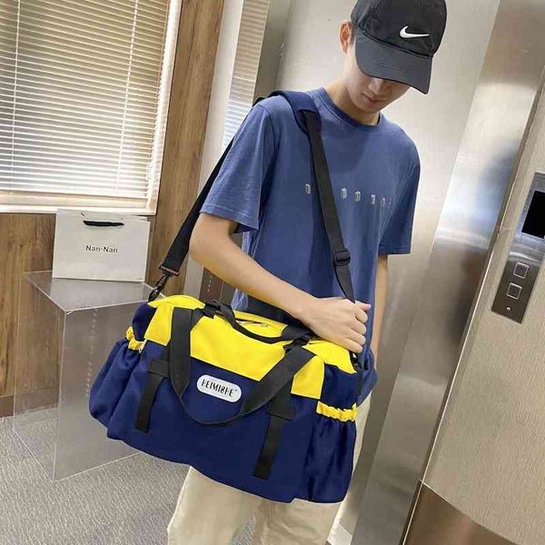 korean sports fitness bag men's large capacity short distance travel multifunctional luggage, Blue;pink
korean sports fitness bag men's large capacity short distance travel multifunctional luggage, Blue;pink