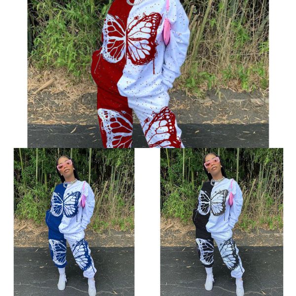 plus size women's butterfly patchwork tracksuit printed long sleeve t-shirt + pants two-piece outfits ladies casual sets jy20135, White
plus size women's butterfly patchwork tracksuit printed long sleeve t-shirt + pants two-piece outfits ladies casual sets jy20135, White