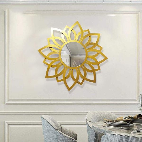 decorative objects & figurines chinese creative metal ornaments round mirror wall mural wrought iron hanging golden sun flower decorations
decorative objects & figurines chinese creative metal ornaments round mirror wall mural wrought iron hanging golden sun flower decorations
