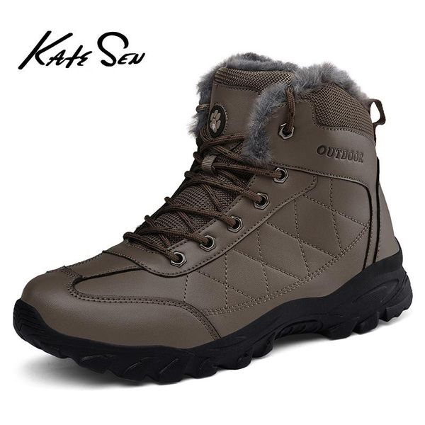 boots brand winter men's waterproof ankle warm plush men snow outdoor safety shoes non-slip hiking size 39-48, Black
boots brand winter men's waterproof ankle warm plush men snow outdoor safety shoes non-slip hiking size 39-48, Black