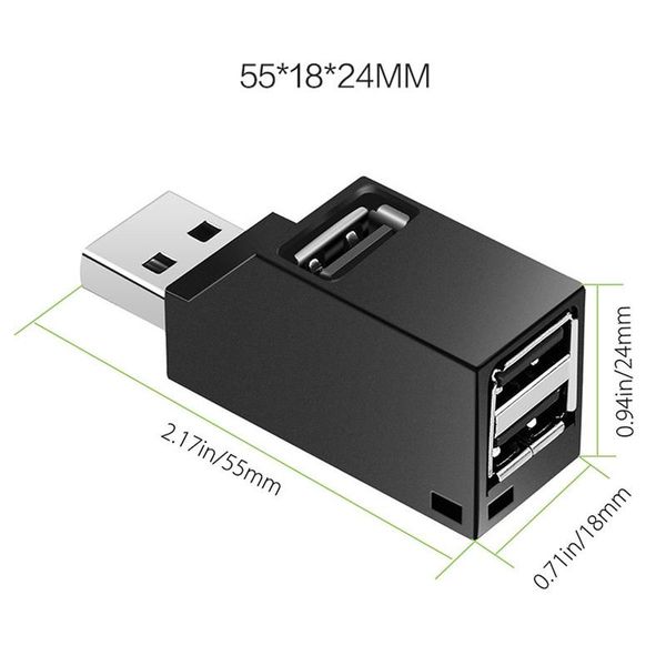 hubs mini usb 2.0/3.0 high speed hub splitter 3 ports for pc lapnotebook @m23