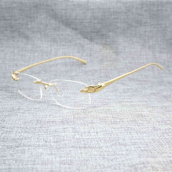 factory direct price men titanium alloy leopard glasses frames rimless square eyeglasses luxury clear lens optical gold frame eyewear for re, White;black
factory direct price men titanium alloy leopard glasses frames rimless square eyeglasses luxury clear lens optical gold frame eyewear for re, White;black
