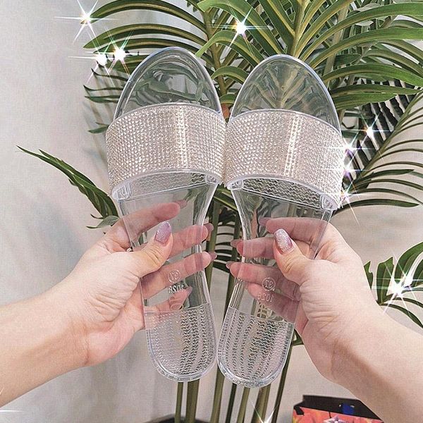 slippers jelly shoes women crystal ins women's transparent slides ladies bling flats woman beach plus size 41, Black
slippers jelly shoes women crystal ins women's transparent slides ladies bling flats woman beach plus size 41, Black