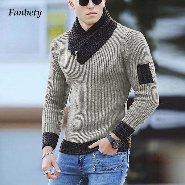 men's sweaters autumn men knitted winter fashion slim warm turtleneck pullover casual long sleeve scarf collar streetwear, White;black
men's sweaters autumn men knitted winter fashion slim warm turtleneck pullover casual long sleeve scarf collar streetwear, White;black