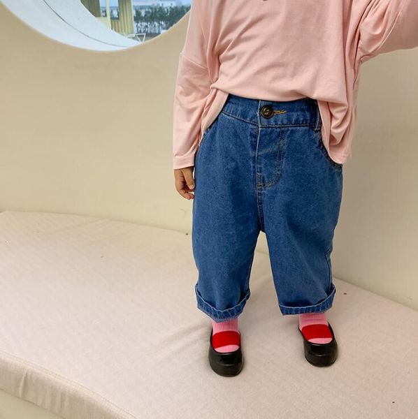 2021 new arrival girls boys denim long pants spring fashion kids jean pants 1-7 years yl558, Blue
2021 new arrival girls boys denim long pants spring fashion kids jean pants 1-7 years yl558, Blue