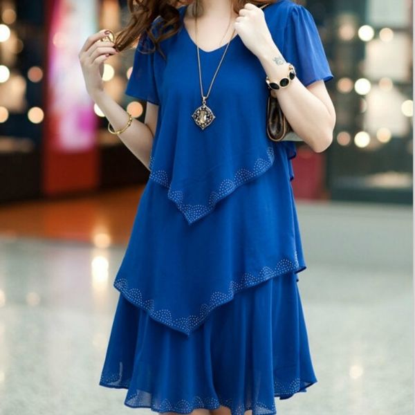 oversize summer dress women's o neck 3 layers ruffle slim chiffon dress fashion plus size sequin sundress cake vestidos s-5xl x0521, Black;gray
oversize summer dress women's o neck 3 layers ruffle slim chiffon dress fashion plus size sequin sundress cake vestidos s-5xl x0521, Black;gray
