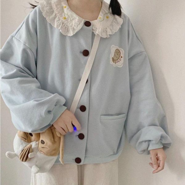 women's jackets preppy japanese soft sister cute lantern sleeve sweet print spring fall cardigan hoodies girl blue pullover jacket wom, Black;brown
women's jackets preppy japanese soft sister cute lantern sleeve sweet print spring fall cardigan hoodies girl blue pullover jacket wom, Black;brown