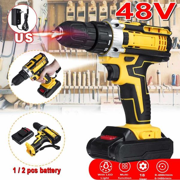 professiona electric drills 3 in 1 cordless drill screwdriver hammer 48v dual speed power tools with 2 battery
professiona electric drills 3 in 1 cordless drill screwdriver hammer 48v dual speed power tools with 2 battery