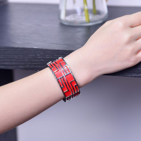 personalized fashion versatile bracelet semi open hollow pu alloy bracelet accessories, Black
personalized fashion versatile bracelet semi open hollow pu alloy bracelet accessories, Black