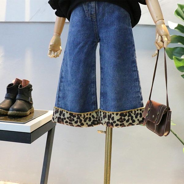2021 girl kids fashion leopard flared jeans for winter velvet warm denim pants baby children trousers clothes, Blue
2021 girl kids fashion leopard flared jeans for winter velvet warm denim pants baby children trousers clothes, Blue