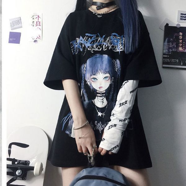 harajuku black t-shirts goth y2k o neck print oversized t shirt punk streetwear grunge short sleeve summer long, White
harajuku black t-shirts goth y2k o neck print oversized t shirt punk streetwear grunge short sleeve summer long, White